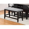 thumbnail image 2 of Xukmct Fabric Upholstered Padded Seat Wood Frame Counter Height Dining Bench, 2 of 5