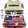 thumbnail image 6 of COEQINE Golf Cart Seat Cover Towel Blanket Foldable Design for Easy Transport, Suitable for Most Two-Seater Carts Patriotic Decor, Quilted with 4 Front Pockets, Vintage American Flag, 6 of 8