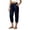 Navy, variant on JIAYUE Women Capri Pants Solid Color Elastic Waist Side Pockets Loose Fit Casual Trousers for Outdoor Walking Wear