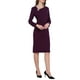thumbnail image 2 of VESTIDO FORMAL DE MUJER INSPIRE CHIC CON CUELLO ASIMÉTRICO Y MANGA LARGA, VESTIDO ELÁSTICO MIDI XL PÚRPURA OSCURO, 2 of 5