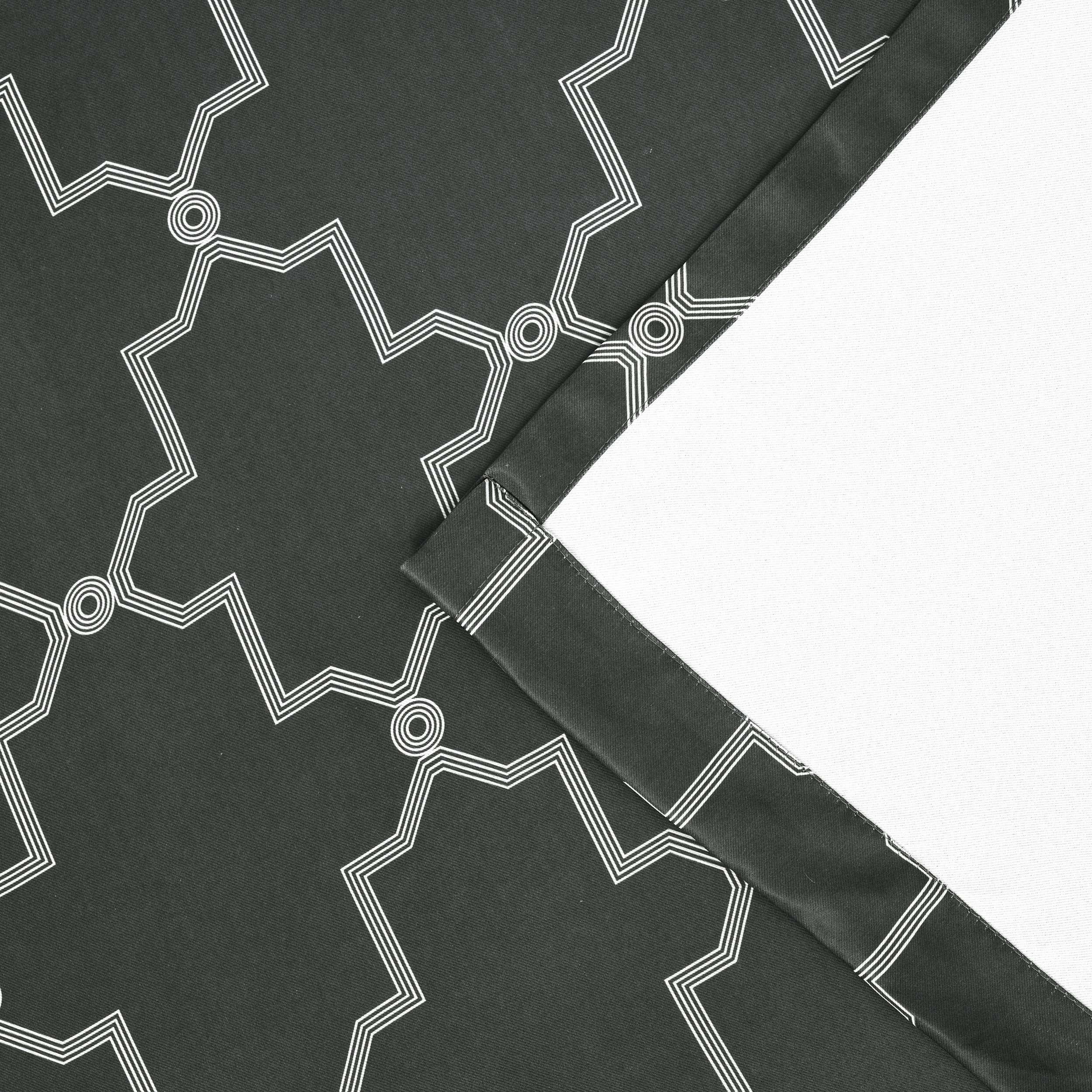 Superior Trellis Blackout Grommet Curtain Panel Pair, Set of 2 Curtains, 42"W x 108"L, Charcoal