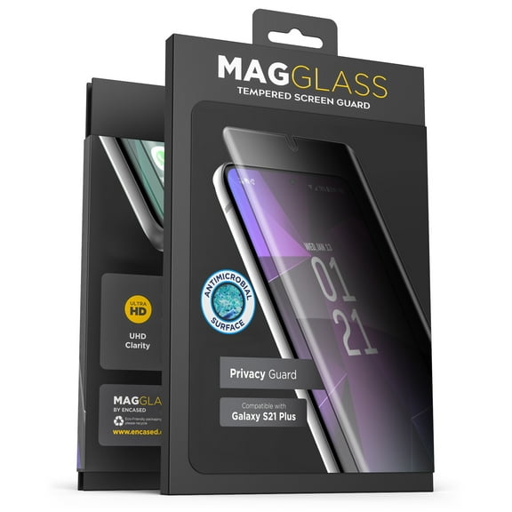 Magglass Samsung Galaxy S21 Plus Privacy Screen Protector (Scratch Free/Bubble Free) Anti Spy Tempered Glass Screen Guard (Case Compatible)