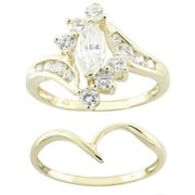10kt Yellow Gold Cubic Zirconia Bridal Set
