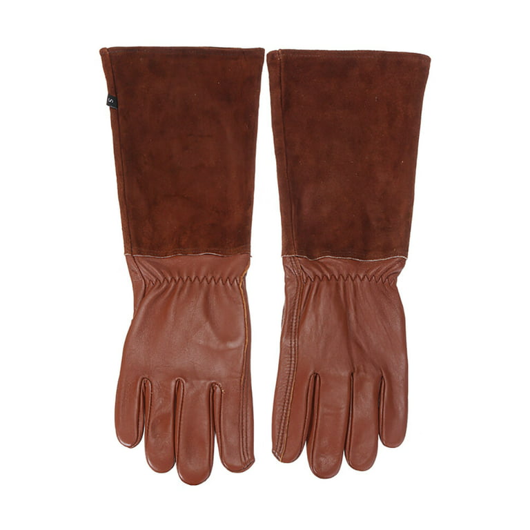 WZQH Leather Work Large Gloves for Men or Women, for Gardening, Tig/Mig  Welding, Construction, Chainsaw, Farm, Ranch, etc. Cowhide, Cotton Lined