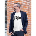 thumbnail image 2 of Happy Pops Day Graphic Quote Men White T-Shirt, Male Medium, 2 of 4