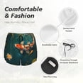 thumbnail image 6 of Lsque Koi Pond Lilies Printed Women's Running Shorts with Liner Pockets,Elastic Quick Dry Workout Athletic Gym Yoga Shorts,Womens High Waist Shorts-, 6 of 9