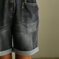thumbnail image 5 of Morttic Women's Retro Denim Romper – Vintage Style Suspenders Shorts Jumpsuit with Pockets, Loose Fit Casual Streetwear Black，L, 5 of 6