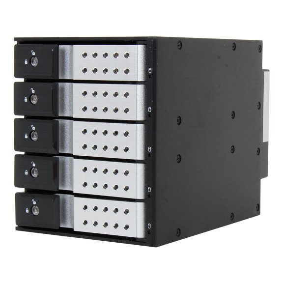 iStarUSA BPN-DE350SS-SILVER 3x5.25" to 5x3.5" SAS/SATA 6.0 Gb/s Trayless Hot-Swap Cage