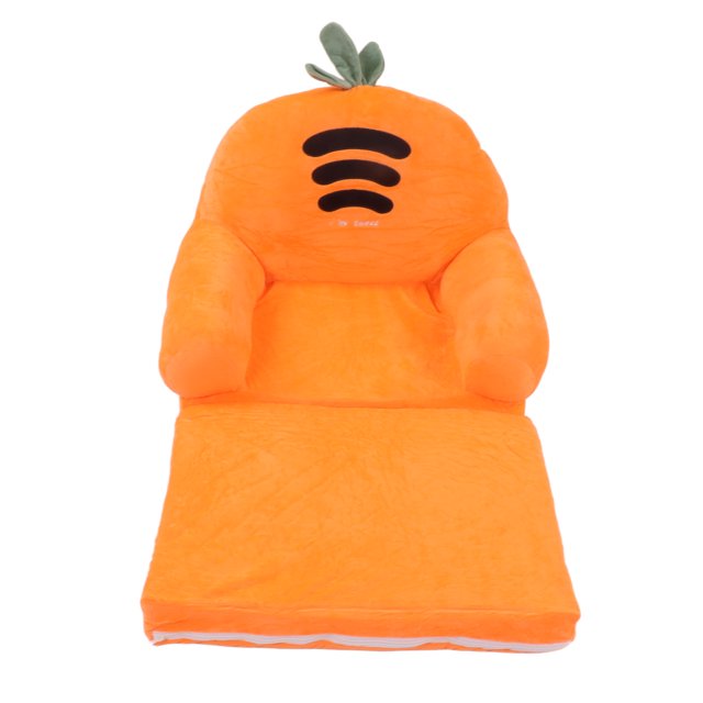 Kids Couch Fold Out, Foldable Safe And Soft Carrot Cartoon Shape 2 In 1 Sofa Bed Couch With Zipper Easy To Clean Convertible Chair Bed