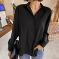 thumbnail image 5 of Womens Long Sleeve Button Down Shirt For Casual Loose Shirt Sleeve Shirt for Women Pattern Clothes for Women Small Extra Long Womens T Shirts Womens Long Sleeve Summer Tops Womens Too V Neck Woman T, 5 of 5