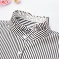 thumbnail image 4 of CYSFASHION Detachable Collar for Women Solid Half Shirts Family Business Casual Round Dicky Collar Blouse Black, 4 of 7