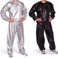 thumbnail image 1 of Blekii Men's Anti-Rip Sauna Suit Weight Loss Thermal Fitness Exercise Gear, Full Body Sweating Suit,Pvc Sweat Workout Sweatsuit Set, Thermal Fitness Exercise Gear, Full Body, 1 of 7