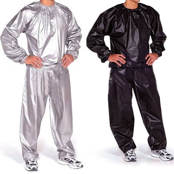 Blekii Men's Anti-Rip Sauna Suit Weight Loss Thermal Fitness Exercise Gear, Full Body Sweating Suit,Pvc Sweat Workout Sweatsuit Set, Thermal Fitness Exercise Gear, Full Body