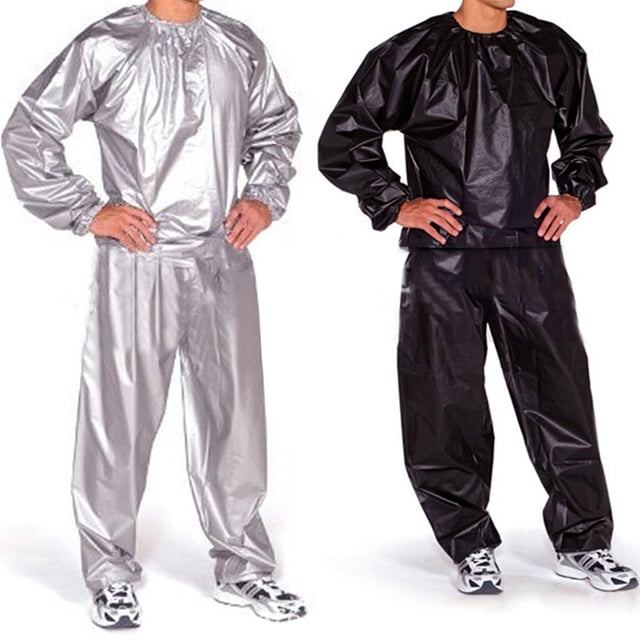 Blekii Men's Anti-Rip Sauna Suit Weight Loss Thermal Fitness Exercise Gear, Full Body Sweating Suit,Pvc Sweat Workout Sweatsuit Set, Thermal Fitness Exercise Gear, Full Body