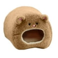thumbnail image 4 of Guinea Pig Bed Warm Bunny Cave Beds Cute Bear Design House Hideouts Cage Accessories for Dwarf Rabbit Hamster Ferret, 4 of 7