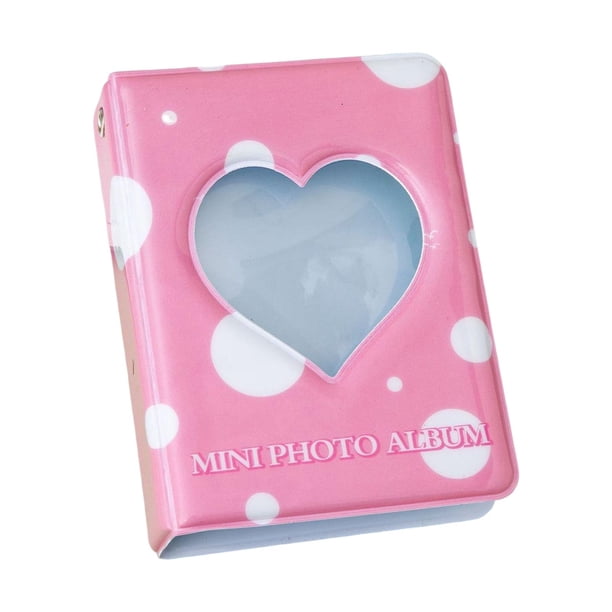 Porta tarjetas de presentación Porta tarjetas fotográficas Porta tarjetas de identificación 20 hojas 40 bolsillos Almacenamiento de tarjetas fotográficas redondo con amor