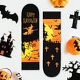 thumbnail image 3 of Funny Halloween Socks for Women & Teen Girls - "HAPPY HALLOWEEN" Fun Witch Castle & Bat Fun Cute Novelty Crazy Funky Dress Crew Socks - Halloween Gifts Stockings Costumes, 3 of 7