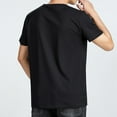 thumbnail image 3 of yillto Mens V Neck Shirts Cotton Short Sleeve Breathable Big and Tall Tops Summer Loose Plain Tee, 3 of 4