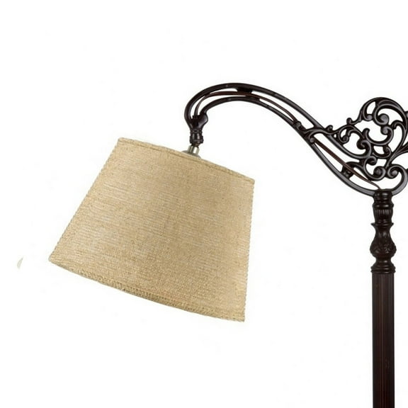 Beige Burlap 10 Inch European Drum Lampshade with Uno Fitter
