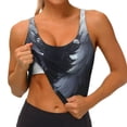 thumbnail image 3 of Fotbe Elegant Feathered Floral Wings Sujetador Deportivo Largo sin Aros para Mujer con Almohadillas y Soporte Medio, Transpirable y Absorbente, Camiseta Tipo Chaleco o Tank Top-Medium, 3 of 8