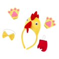thumbnail image 3 of Set de vestuario de animales de pollo 3d vestirse para la fiesta de cumpleaños de Halloween del festival Cola roja amarilla, 3 of 8