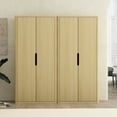thumbnail image 2 of Rivington Modern Bookcase Cabinet in Natural Oak (5-Shelf) - Set of 2, 2 of 12