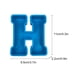 thumbnail image 3 of Molde de Letras Alfabéticas 3D de Silicona Letra M en Inglés | Molde Flexible y Reutilizable para Resina, Jabón, Vela y Manualidades DIY | Azul Liso | Decoración de Escritorio | 1 Pieza, 3 of 3