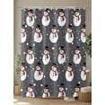 thumbnail image 4 of Grey Christmas Snowman Shower Curtain Set ，Waterproof Fabric Shower Curtains Cute Winter Snowman Snowflakes Xmas Shower Curtains for Bathroom,Bathroom Decor 54x"78", 4 of 6