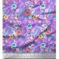 thumbnail image 1 of Soimoi Purple Cotton Duck Fabric Artistic Leaf & Floral Decor Fabric Printed Yard 42 Inch Wide, 1 of 3