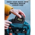 thumbnail image 3 of YOUSHARES Insulin Cooler Travel Case with Temperature Display - Refrigerated Medicine Cooling Bag with 2 TSA Approved Ice Pack, Medication Pen Diabetic Supplies Organizer for Trip and Daily(Black), 3 of 8