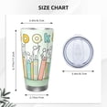 thumbnail image 4 of Fotbe Books Pattern 20 oz Tumbler Stainless Steel Vacuum Insulated Coffee Ice Cup Double Wall Travel Flask Leak-proof Coffee Cup-Without Straw, 4 of 8