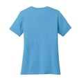 thumbnail image 5 of Port & Company Ladies Core Cotton V-Neck T-Shirt Aquatic Blue X-Small, 5 of 5
