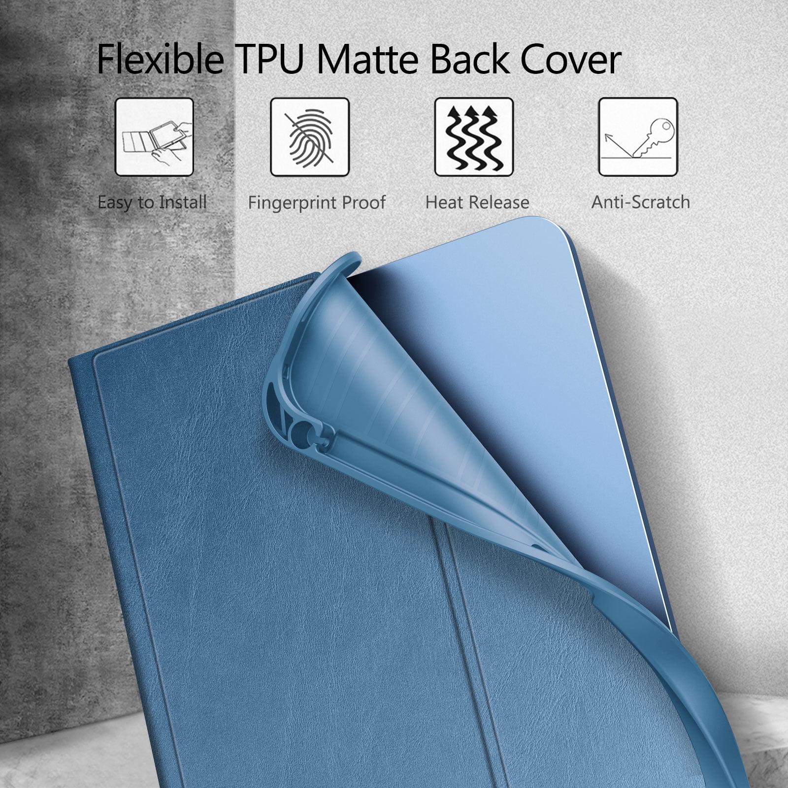 Fintie Keyboard Case for iPad 10th Generation 10.9 Inch Tablet (2022 Release) with Pencil Holder, Ocean Blue