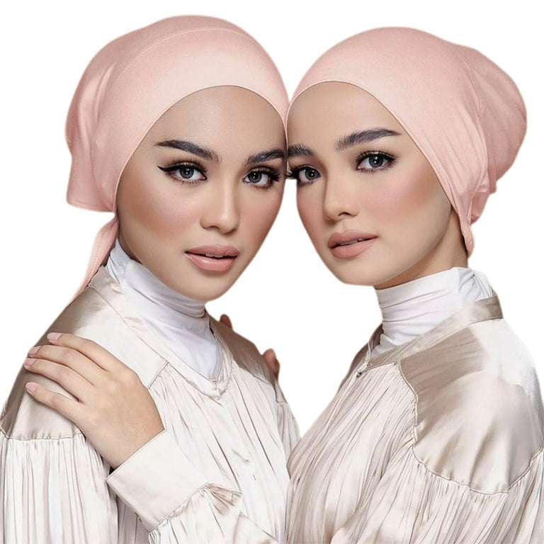 GREUS Hijab Cap Muslim Hijab Undercap Women Beanie Under Scarf Hat Islamic  Bonnet Hijab Head Wrap Inner Hat Underscarf Turban