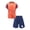Orange, variant on Fldy Boys Soccer Jersey Football Training Uniform Short Sleeve T-Shirts and Shorts Outfits Fluorescent Green 3XS