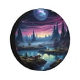 thumbnail image 1 of Balery Fantasy Landscape Starry Night Cubiertas para Neumáticos - Protector Resistente para Neumáticos de Camioneta, SUV, Remolque, Camper y RV-15 inch, 1 of 6