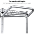 thumbnail image 5 of Heavy Duty 3 Tier Utility Cart,Wire Rolling Carts with Wheels, Commercial Grade Service Cart with Shelving Liners and Handle Bar Metal Carts for Kitchen Office Hardware, 5 of 6