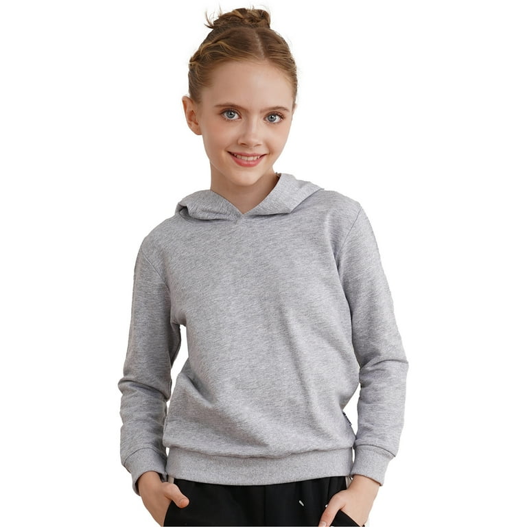 Moggemol Kids Girls Sweatshirt Long Sleeve Basic Solid Active