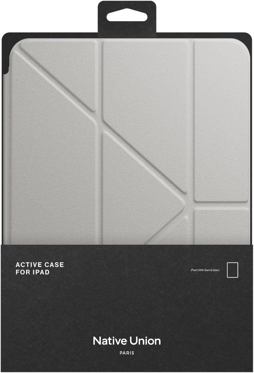 Native Union Active Case for iPad Gen 10 – 4-in-1 Stand Case with Apple Pencil Holder (Sandstone)