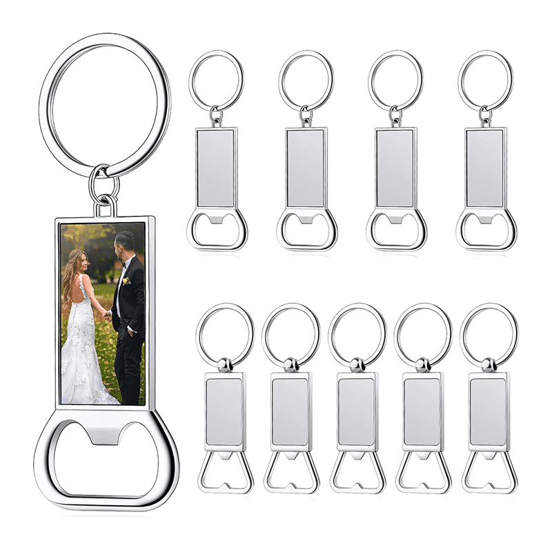 10Pcs Sublimation Keychain Blanks Sublimation Keychain Case or Metal