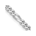 thumbnail image 1 of Diamond2Deal Collier Chaîne Figaro en Argent Sterling 925 Rhodié 3,5 mm pour Femmes 26 Pouces, 1 of 7