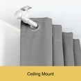 thumbnail image 6 of Kenney Weaver 1" Rust-Resistant Single Curtain Rod, 72-144", Brushed Nickel, 6 of 9