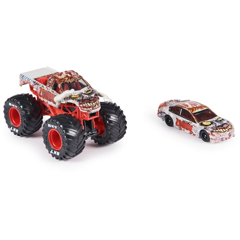 Monster Jam Zombie Racecar and Monster Truck 2-Pack, Die-Cast 1:64