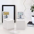 thumbnail image 5 of 20 Pack Cardboard Ballot Boxes for Ticket, 6x6x6 inches Raffle Box, Suggestions Voting Donation Boxes with Slot and Header for Charity, Whtie, 5 of 5