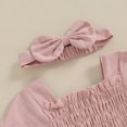 thumbnail image 6 of Bagilaanoe Newborn Baby Girl Rompers Short Sleeve Bodysuit + Headband 3M 6M 9M 12M 18M Infant Summer One Piece Jumpsuit, 6 of 6