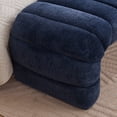 thumbnail image 3 of GZXS 69.7-Inch Extra Long Upholstered Bench, Channel Tufted Chenille End of Bed Setting Bench for Bedroom, Easy to Assemble, Navy, 3 of 7