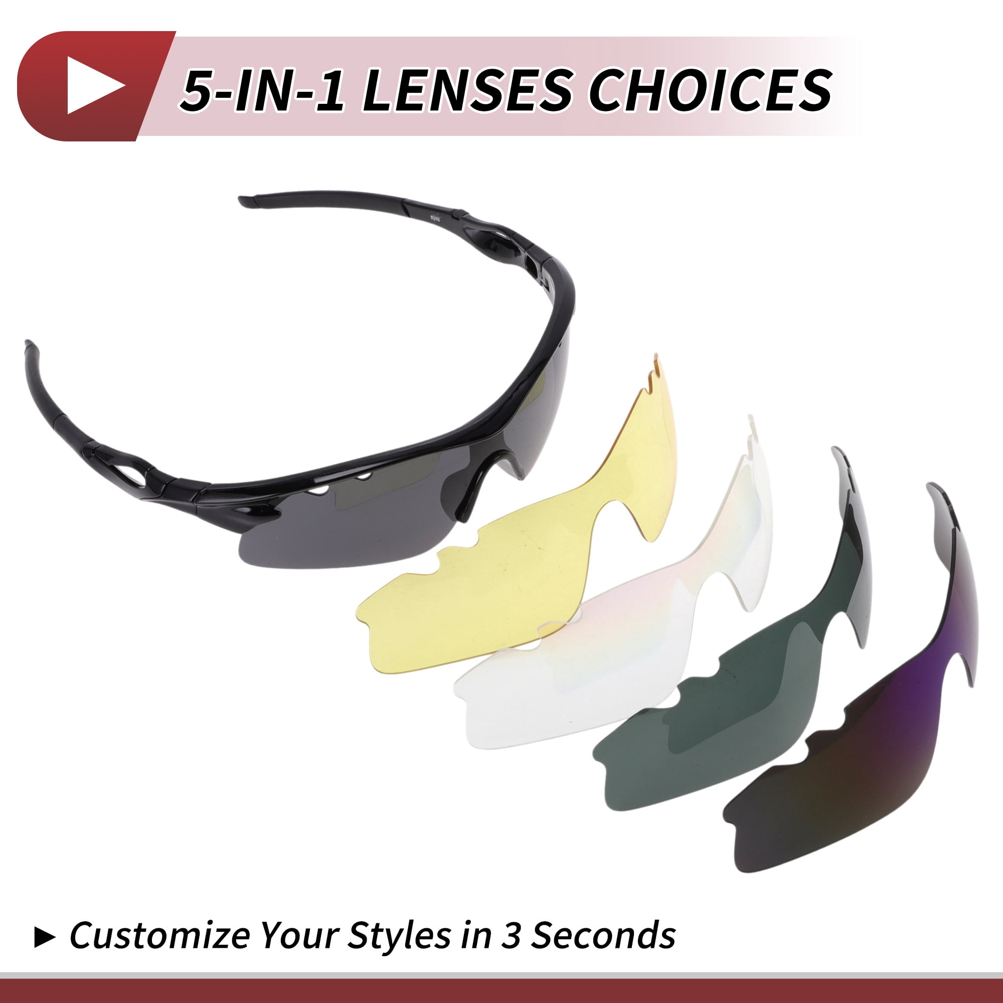 Unique Bargains 1 Set Motorcycle Riding Goggles PC Tri-acetel Cellulose PC Outdoor Sports Sunglasses for Motocross Dirt Bike ATV Dark Gray Lens Bright Black Frame