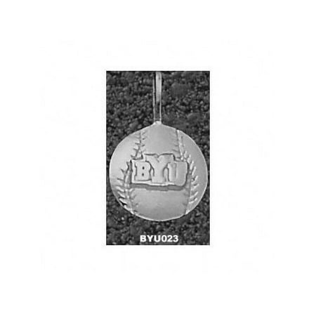 NCAA - BYU Cougars Sterling Silver "BYU" Baseball Pendant