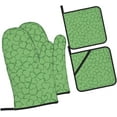 thumbnail image 2 of St Patrick''s Day Oven Mitts and Pot Holders 4 Pcs Sets for Kitchen, Cooking Gloves Heat Resistant Oven Mitt Gloves Non Slip Potholders BBQ Gloves for Baking, Grilling, BBQ, 2 of 6