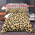 thumbnail image 5 of ZIATUBLES Leopard Printed Soft Duvet Cover Set, Queen Size Comforter Cover Set of 3, Comfortable Breathable Bedding with Zipper Closure (1 Duvet Cover, 2 Pillowcases), 5 of 8